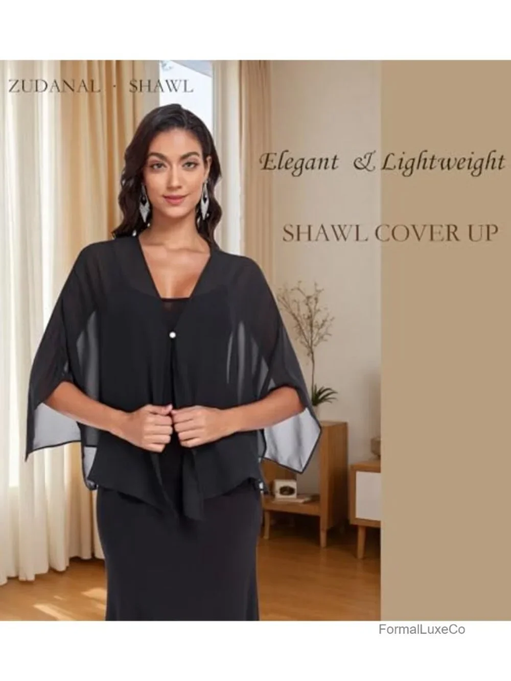 Chiffon Soft Shawl Wrap for Evening Dresses Wedding Guest Party Cover Up